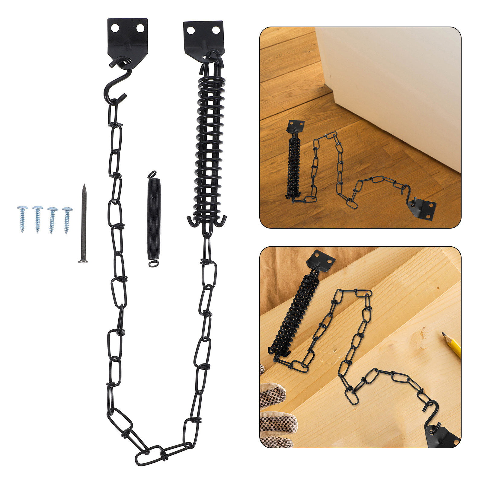 Security Chain Door - 2 Set Ağır Hizmet Tipi Rüzgar