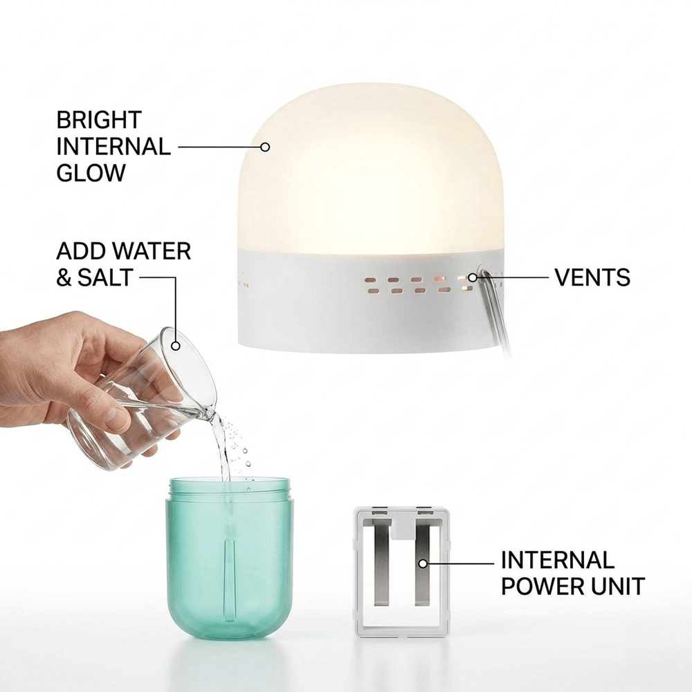 Taşınabilir Saline Lambası Kom - Power Outage Light incelemesi ve fiyatı
